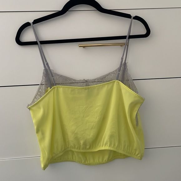 Free people cropped Lacey tank top yellow size s - Picture 4 of 4